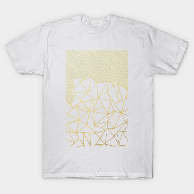 Ab Lines 45 Navy and Gold T-Shirt by ProjectM